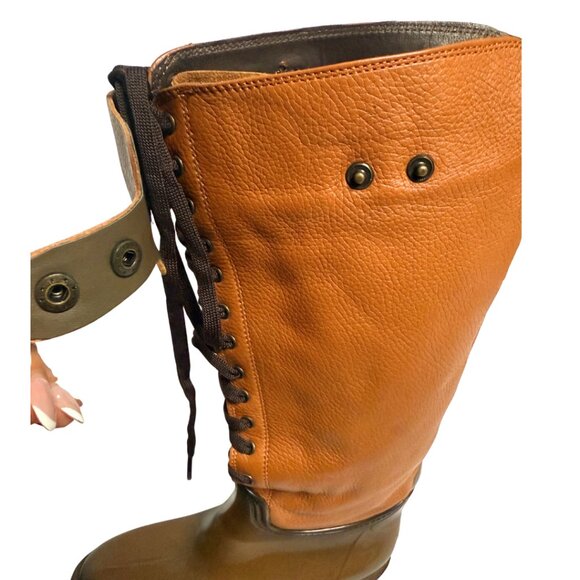 Brand New Vintage-Style Leather Riding Boots – Lace-Up, Lined, Rubber Sole – EU - Picture 6 of 8